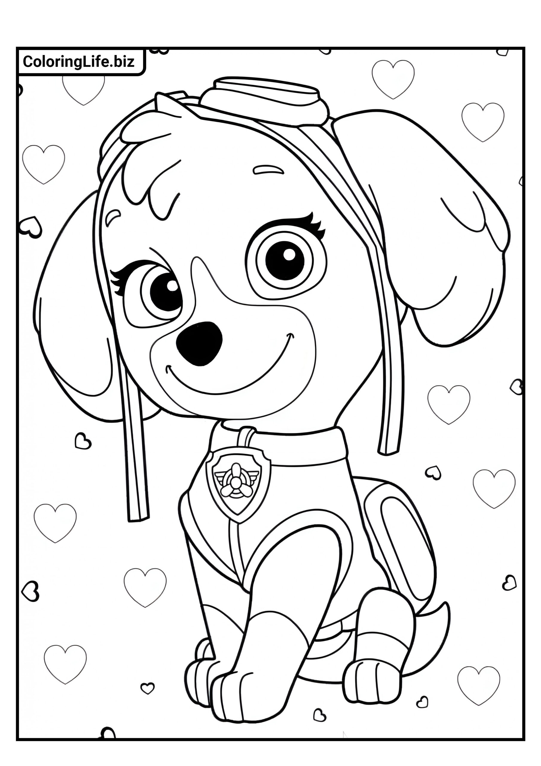Ausmalbilder Paw Patrol für den Druck