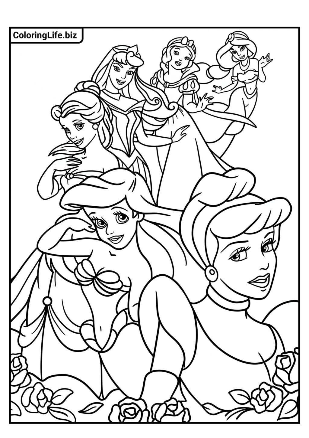  Foto zu Ausmalbilder Disney-Prinzessinnen 