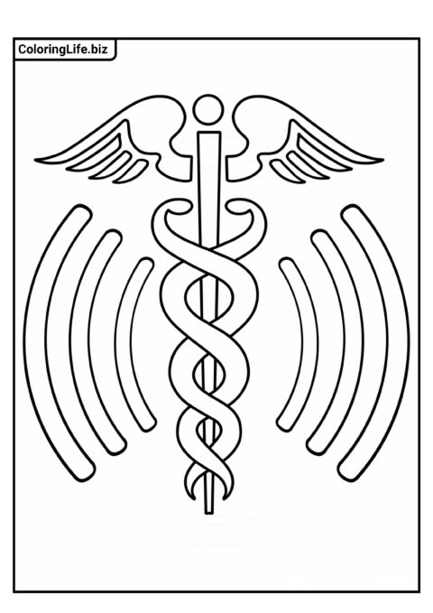 Symbol medyczny dla kolorowania
